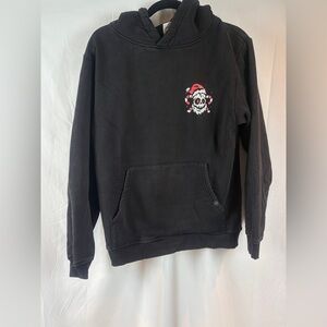 Beautiful Bastard Hail‎ Santa Frayed Cuffs Graphic Hoodie